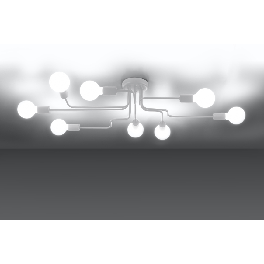 Candeeiro integrado VECTOR 8xE27/15W/230V branco