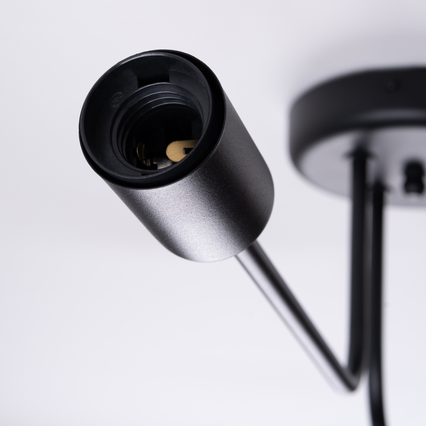 Candeeiro integrado VECTOR 4xE27/15W/230V preto