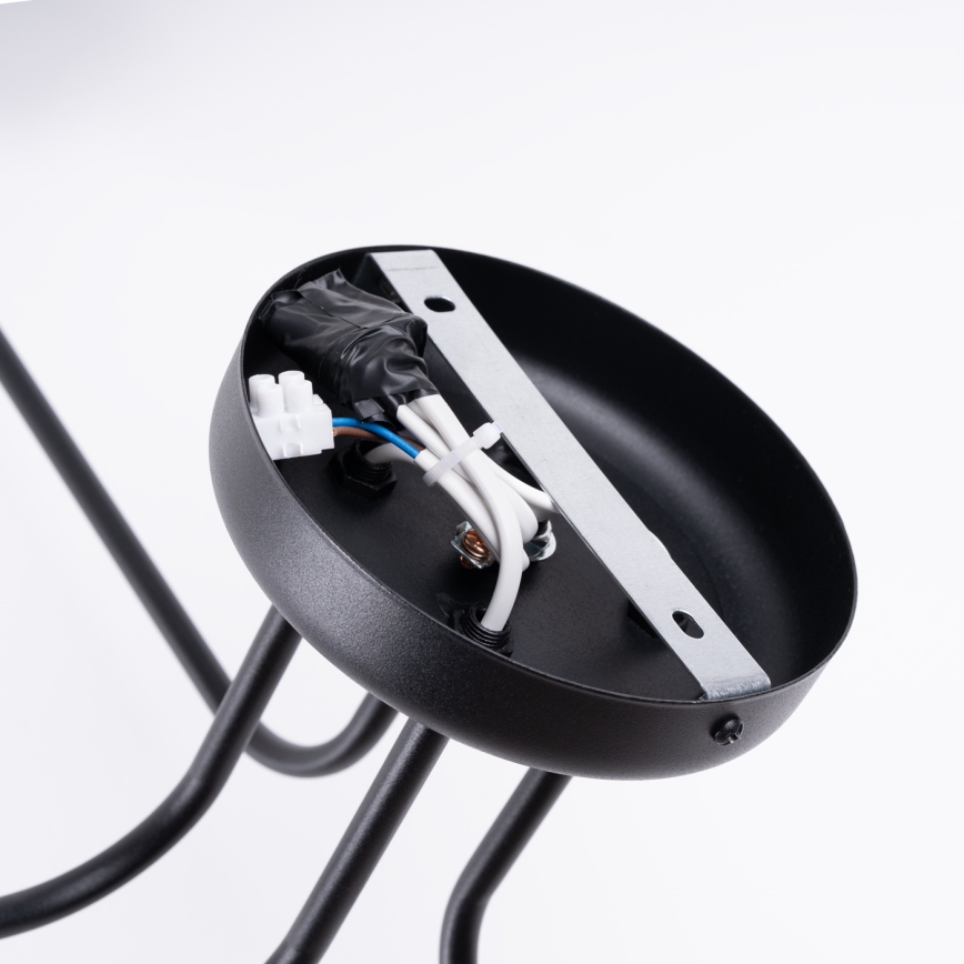 Candeeiro integrado VECTOR 4xE27/15W/230V preto