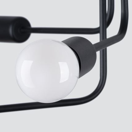 Candeeiro suspenso NORAH 6xE27/15W/230V preto