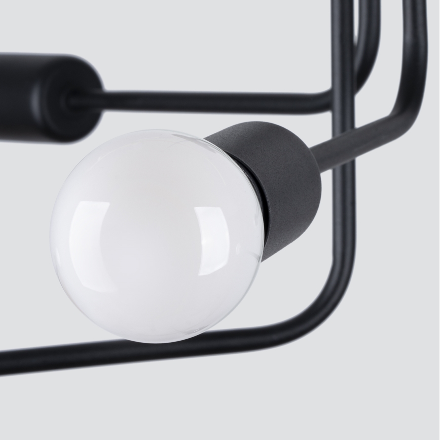 Candeeiro suspenso NORAH 6xE27/15W/230V preto