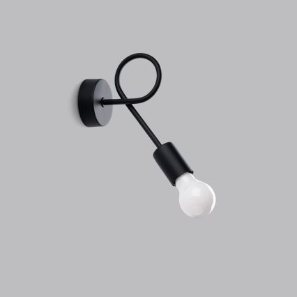 Candeeiro de parede LEVAR 1xE27/15W/230V preto