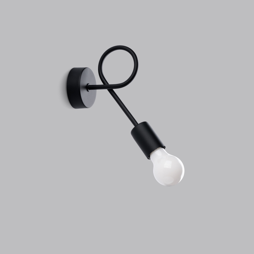 Candeeiro de parede LEVAR 1xE27/15W/230V preto