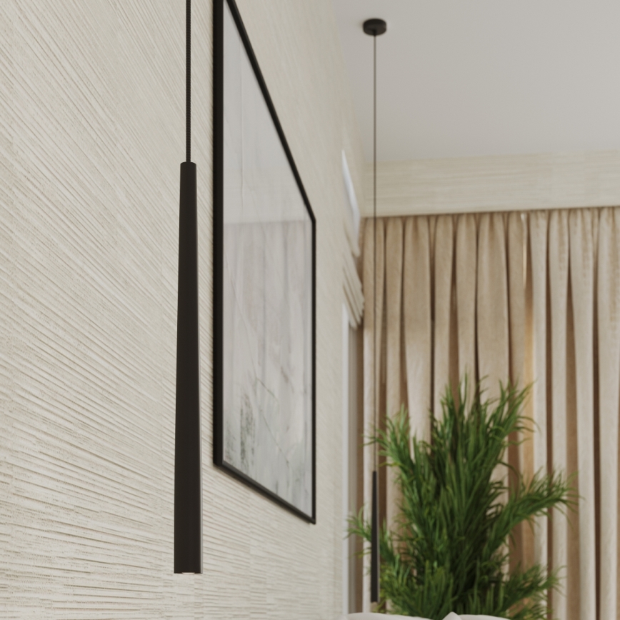 Candeeiro suspenso BLISS 1xG9/8W/230V preto