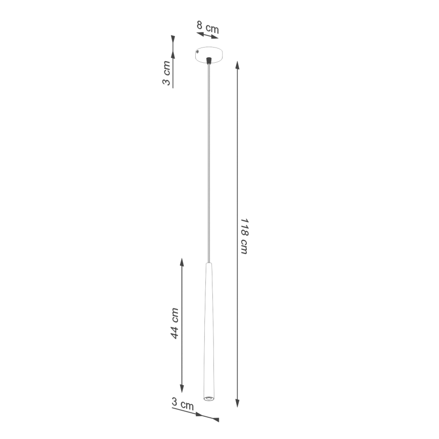 Candeeiro suspenso BLISS 1xG9/8W/230V preto