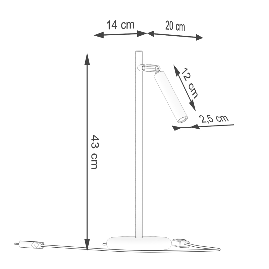 Candeeiro de mesa PASTELO 1xG9/8W/230V branco