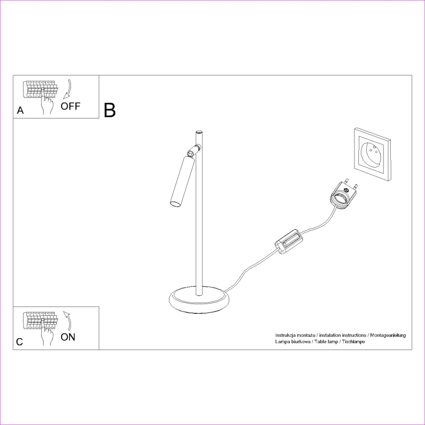 Candeeiro de mesa PASTELO 1xG9/8W/230V branco