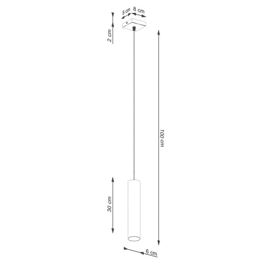 Candeeiro suspenso LAGOS 1xGU10/10W/230V creme