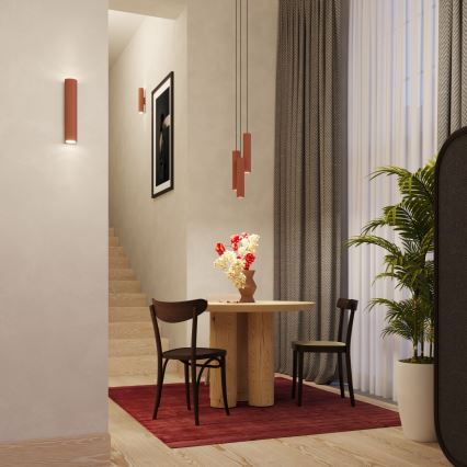 Candeeiro suspenso LAGOS 1xGU10/10W/230V vermelho