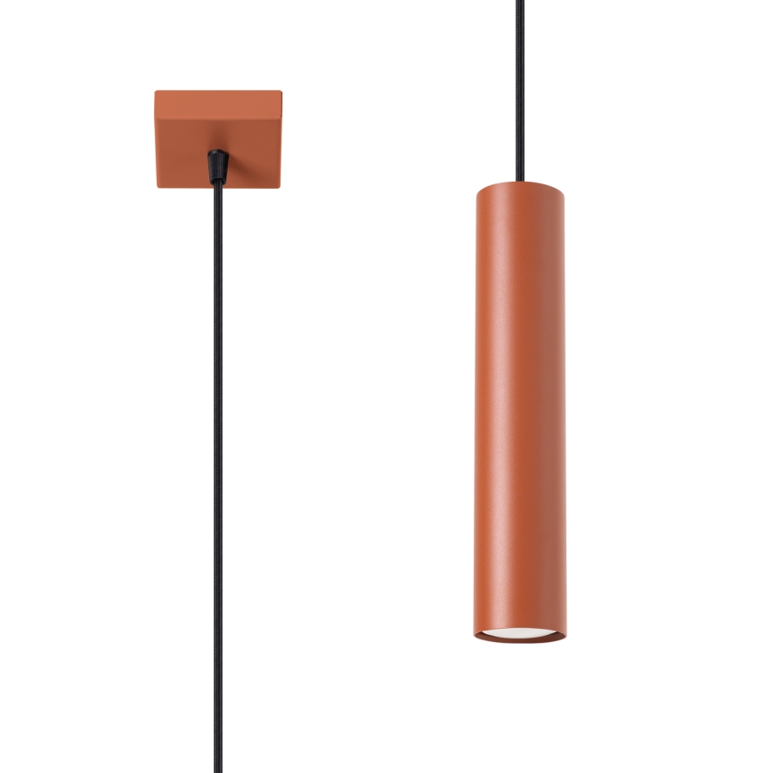 Candeeiro suspenso LAGOS 1xGU10/10W/230V vermelho