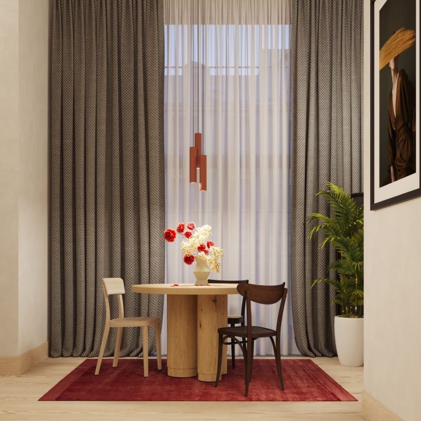 Candeeiro suspenso LAGOS 3xGU10/10W/230V vermelho