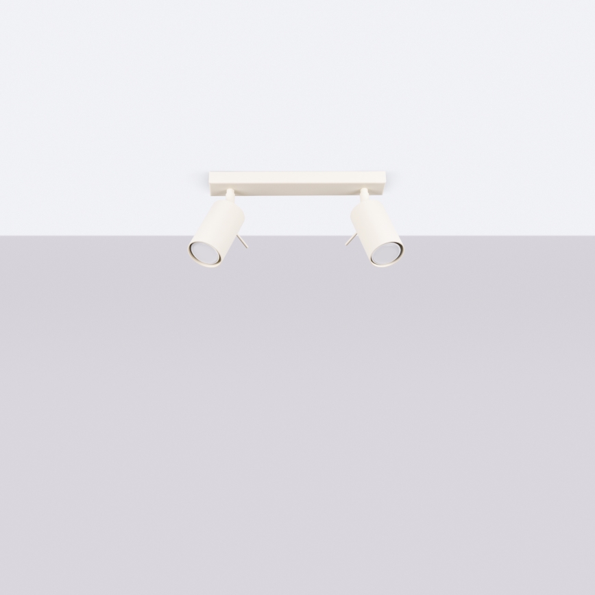 Foco RING 2xGU10/10W/230V creme