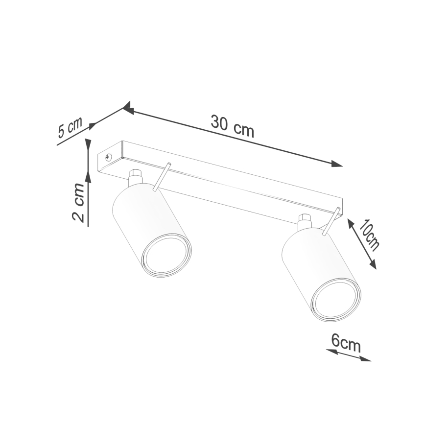 Foco RING 2xGU10/10W/230V creme