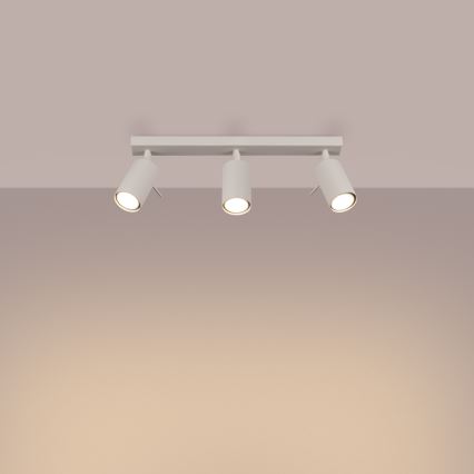 Foco RING 3xGU10/10W/230V creme