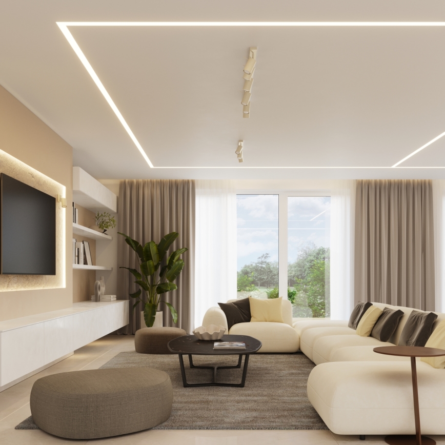 Foco RING 3xGU10/10W/230V creme