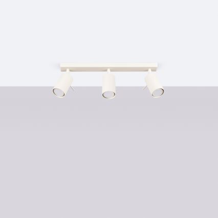 Foco RING 3xGU10/10W/230V creme