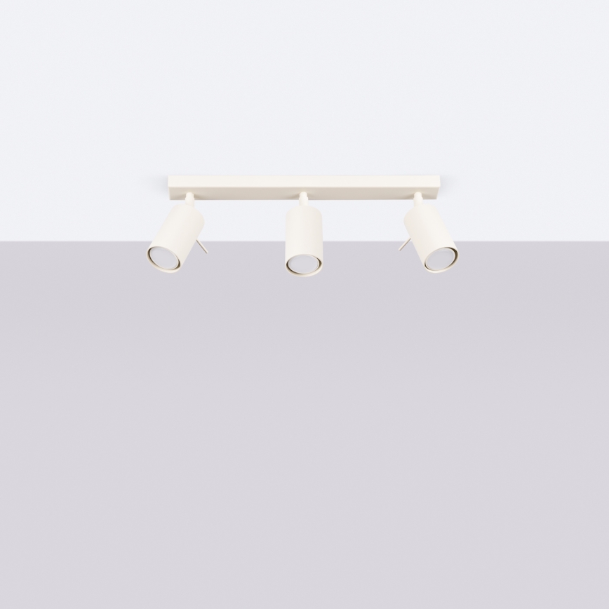 Foco RING 3xGU10/10W/230V creme