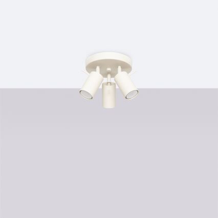 Foco RING 3xGU10/10W/230V creme