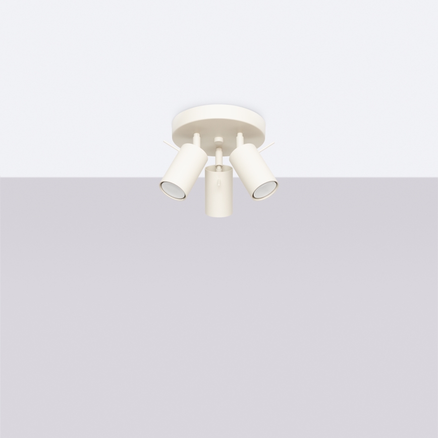 Foco RING 3xGU10/10W/230V creme