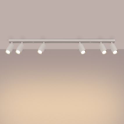 Foco RING 6xGU10/10W/230V creme