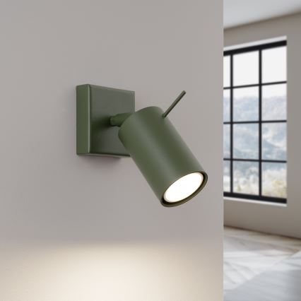 Foco de parede RING 1xGU10/10W/230V verde
