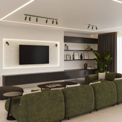 Foco de parede RING 1xGU10/10W/230V verde