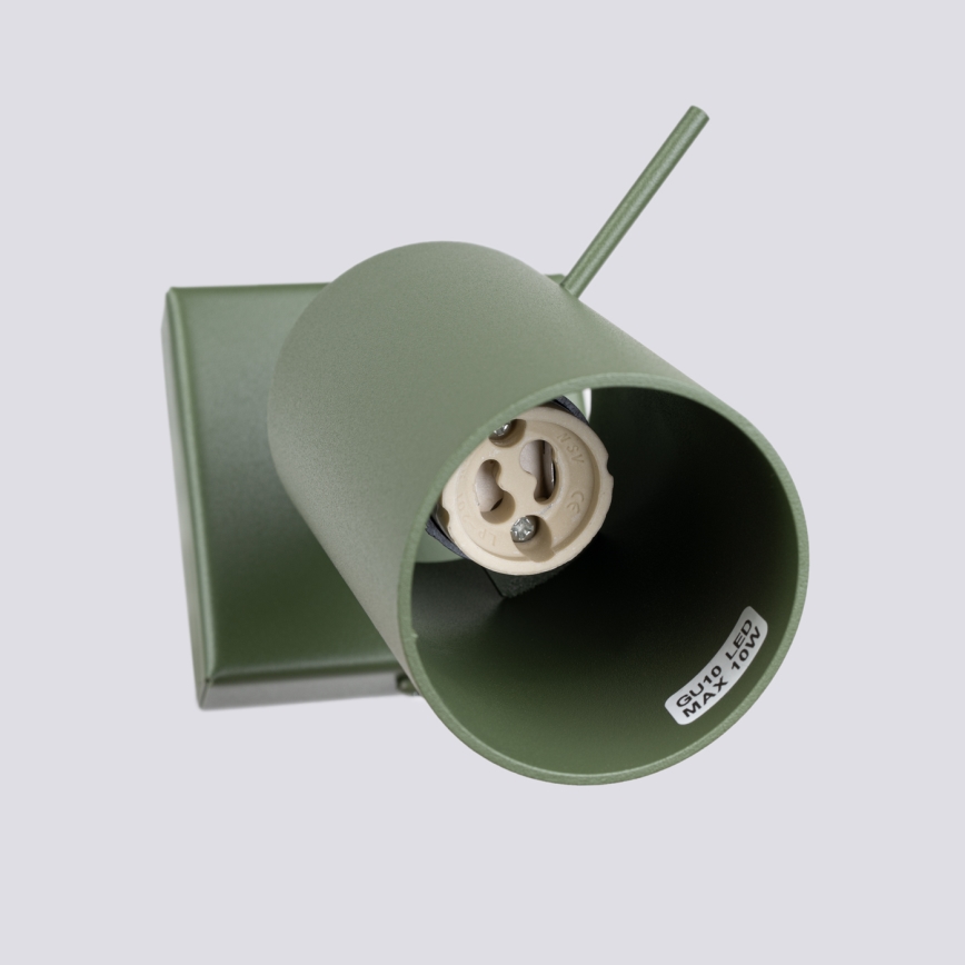 Foco de parede RING 1xGU10/10W/230V verde
