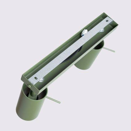 Foco RING 2xGU10/10W/230V verde