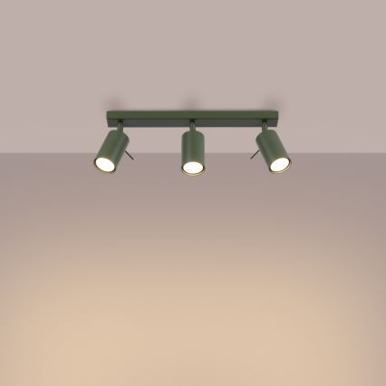 Foco RING 3xGU10/10W/230V verde