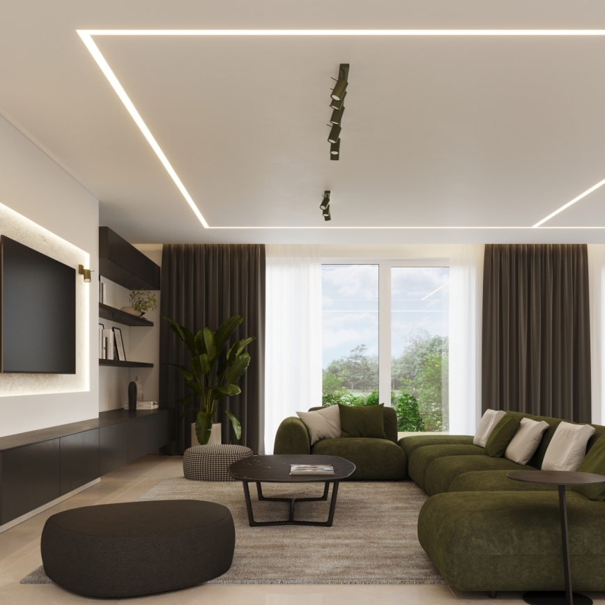 Foco RING 3xGU10/10W/230V verde