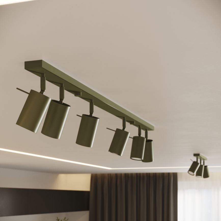 Foco RING 3xGU10/10W/230V verde