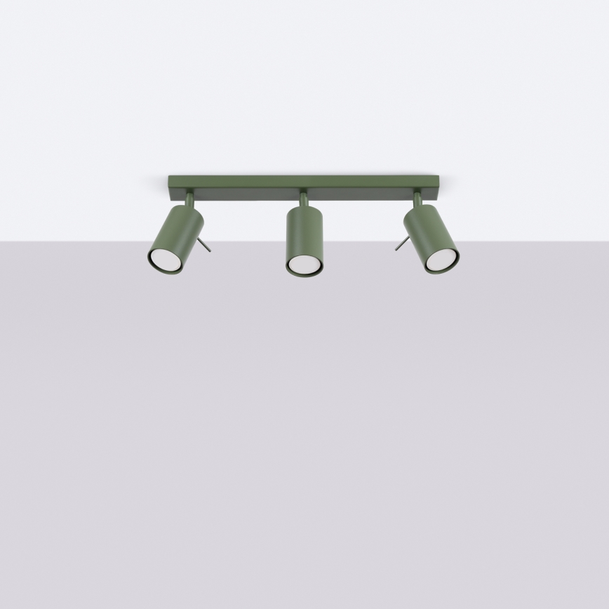 Foco RING 3xGU10/10W/230V verde