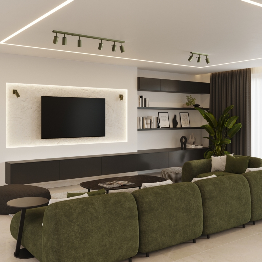 Foco RING 6xGU10/10W/230V verde