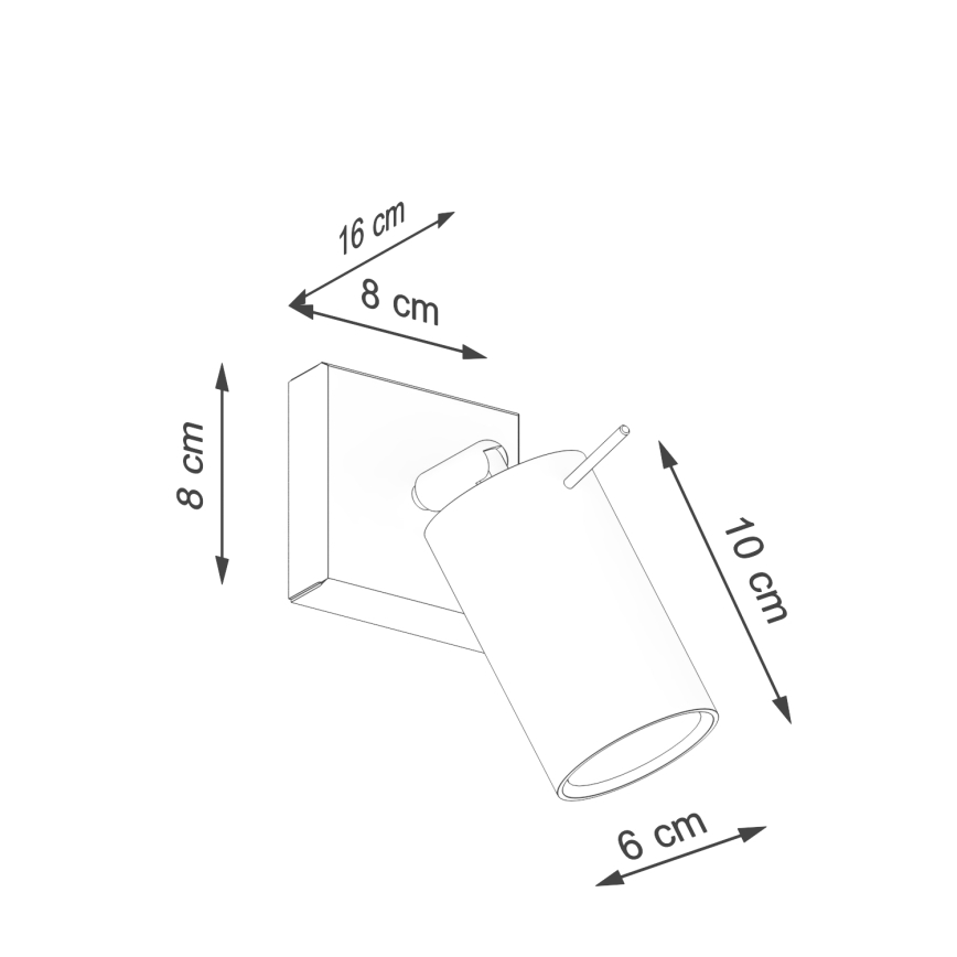 Foco de parede RING 1xGU10/10W/230V vermelho