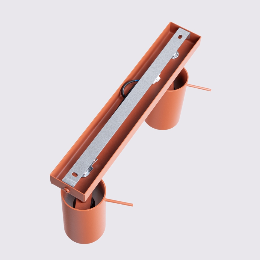 Foco RING 2xGU10/10W/230V vermelho