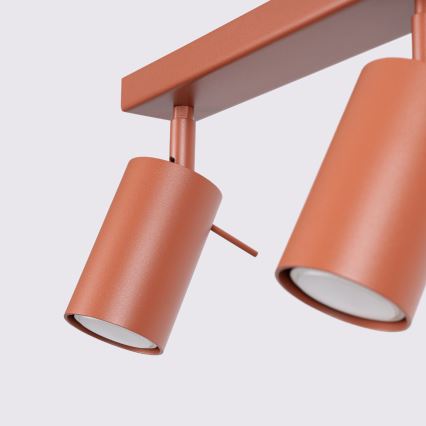 Foco RING 3xGU10/10W/230V vermelho