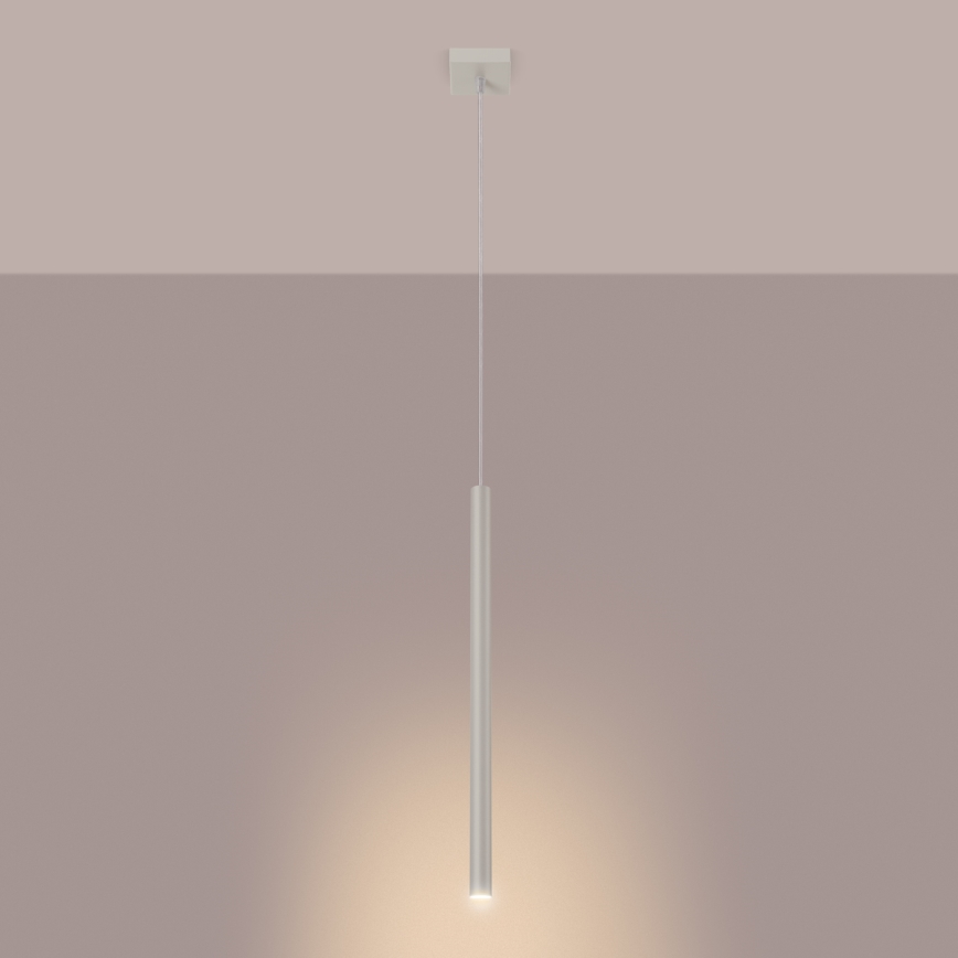 Candeeiro suspenso PASTELO 1xG9/8W/230V creme