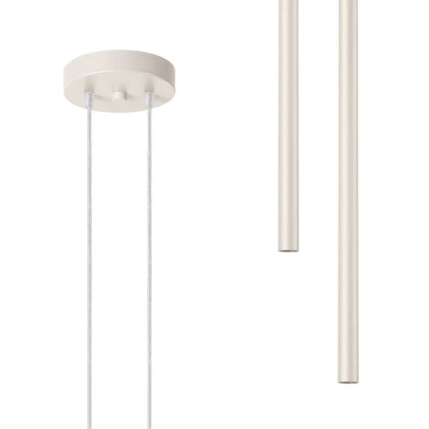 Candeeiro suspenso PASTELO 2xG9/8W/230V creme