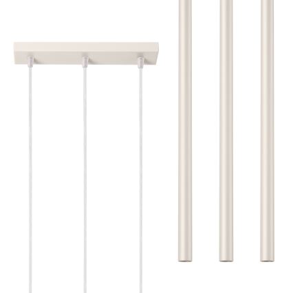 Candeeiro suspenso PASTELO 3xG9/8W/230V creme