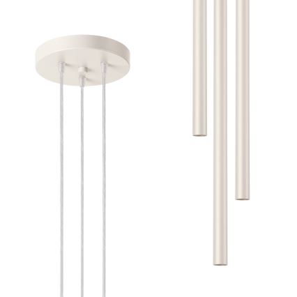 Candeeiro suspenso PASTELO 3xG9/8W/230V creme