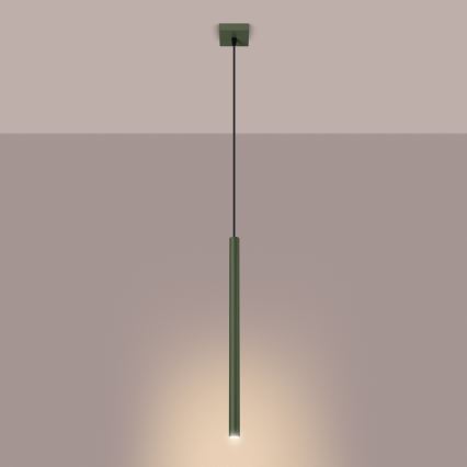 Candeeiro suspenso PASTELO 1xG9/8W/230V verde