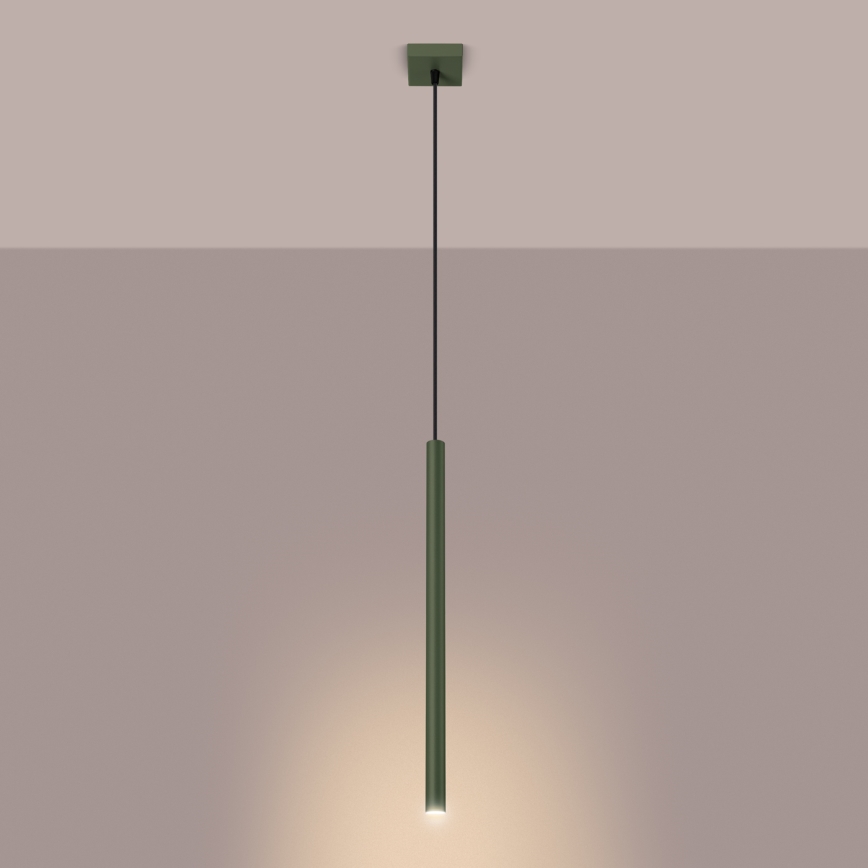 Candeeiro suspenso PASTELO 1xG9/8W/230V verde