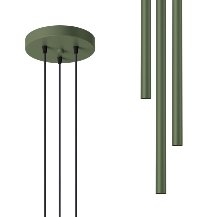 Candeeiro suspenso PASTELO 3xG9/8W/230V verde