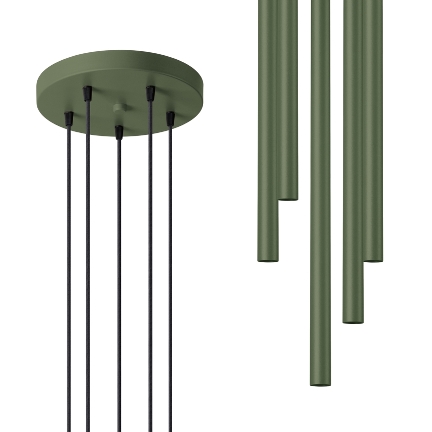 Candeeiro suspenso PASTELO 5xG9/8W/230V verde