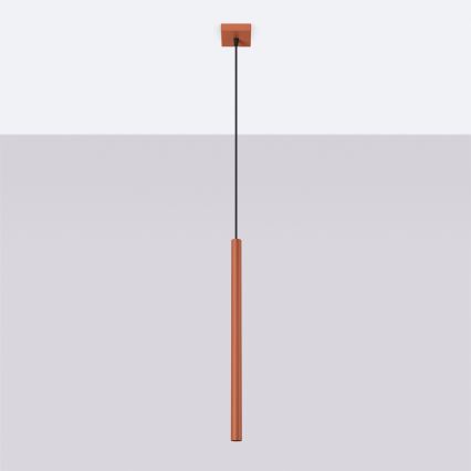 Candeeiro suspenso PASTELO 1xG9/8W/230V vermelho