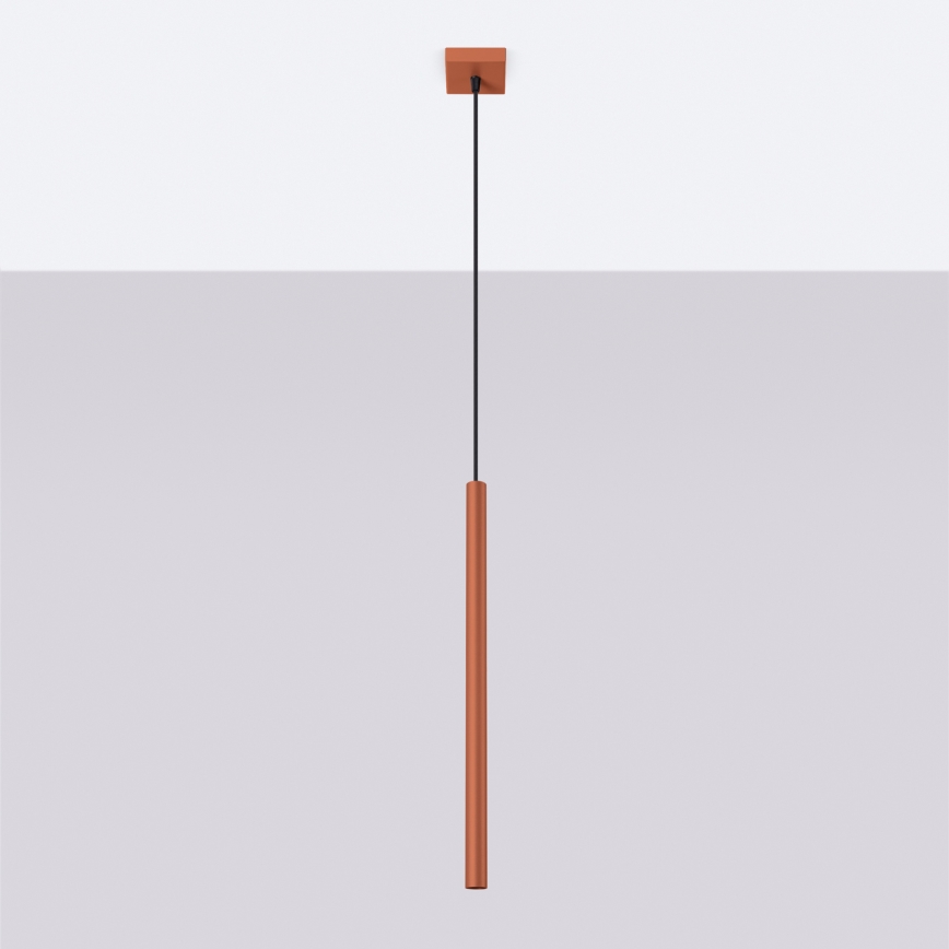 Candeeiro suspenso PASTELO 1xG9/8W/230V vermelho