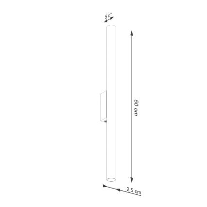Iluminação de parede PASTELO 2xG9/8W/230V vermelho