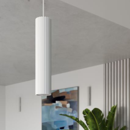 Candeeiro suspenso KARBON 1xGU10/10W/230V branco