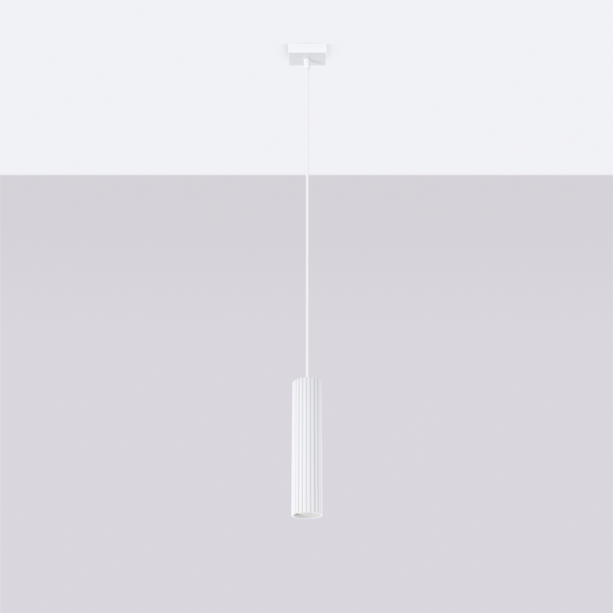 Candeeiro suspenso KARBON 1xGU10/10W/230V branco