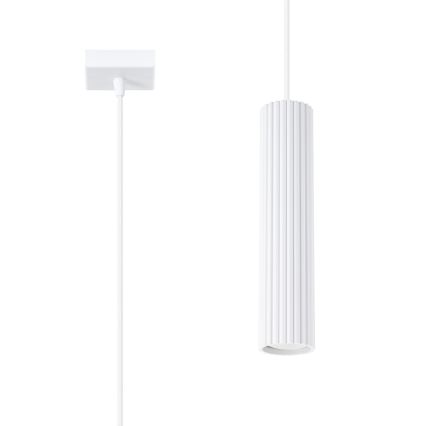 Candeeiro suspenso KARBON 1xGU10/10W/230V branco